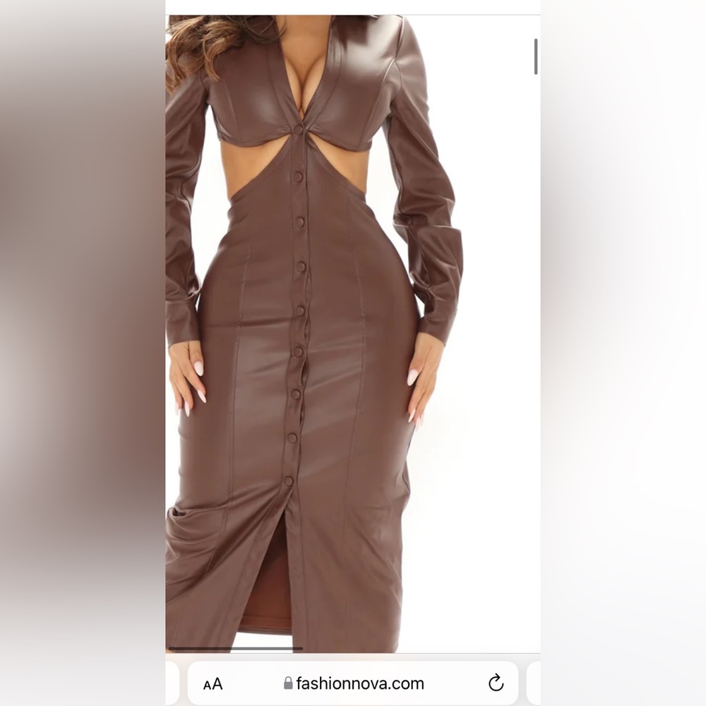 Fashion nova leather dress
